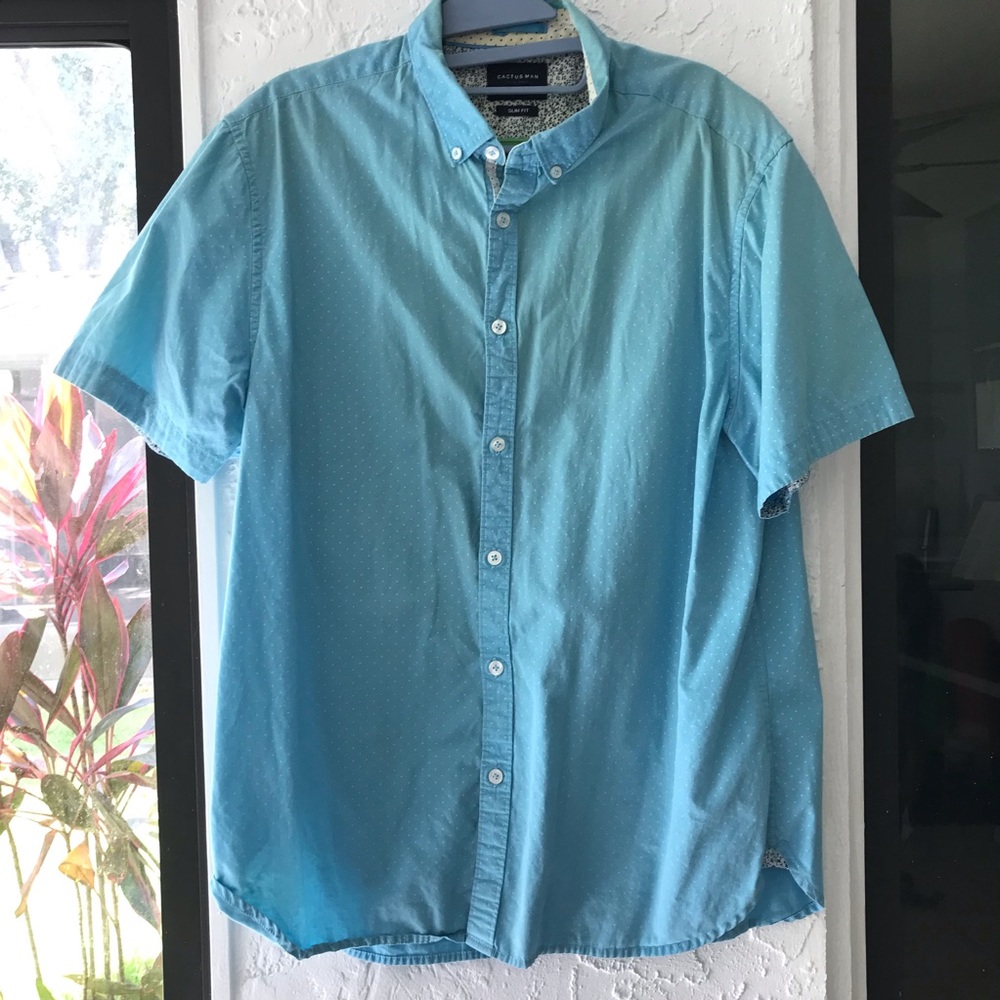 Cactus Man Short Sleeve Button Down